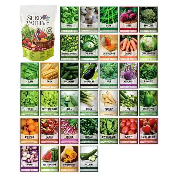 🏆50K+ SOLD LAST WEEK!  - 🥦Ultimate Survival Seed Vault  |🌿50-Year Shelf Life✨